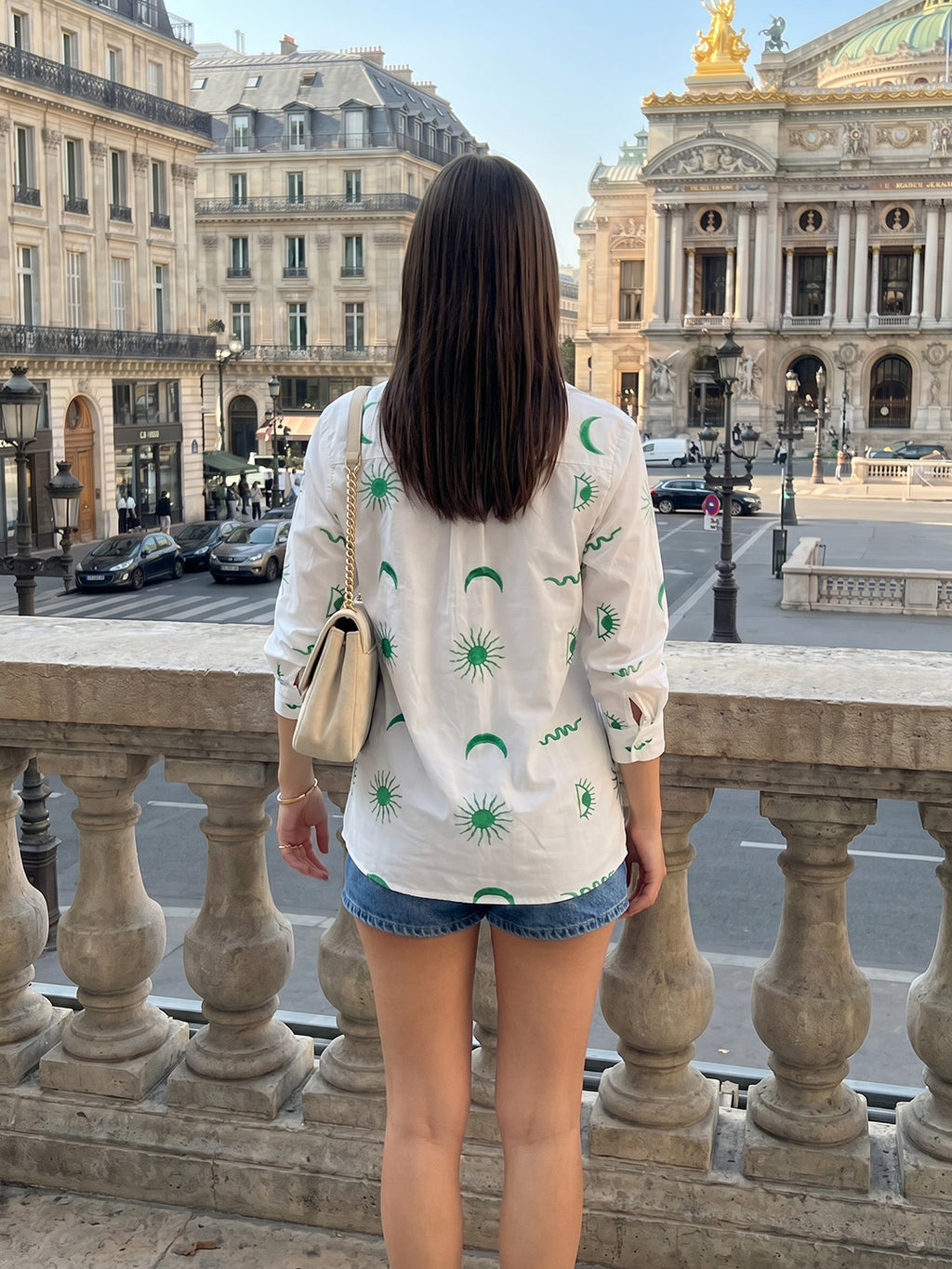 Zummer White Embroidered Cotton Shirt for Women