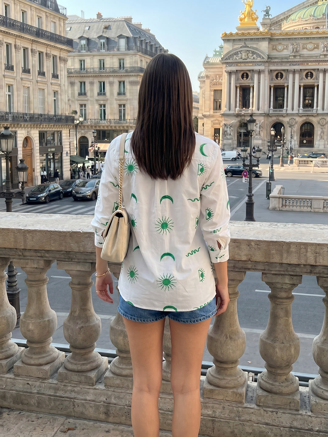 Zummer White Embroidered Cotton Shirt for Women