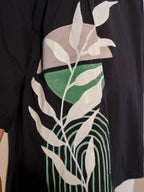 Cotton Black Colourblocked Tunic