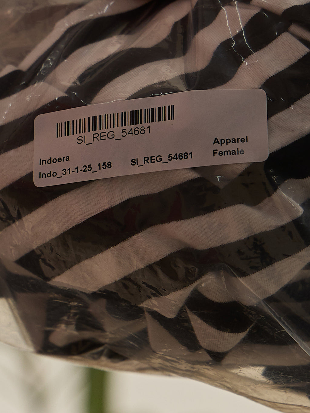 Black & White Striped Lace Insert Detail Top