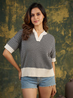 Zummer Black women’s Cotton Seamless Casual Top