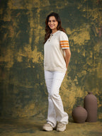 Zummer Cream Cotton Seamless Crop Top