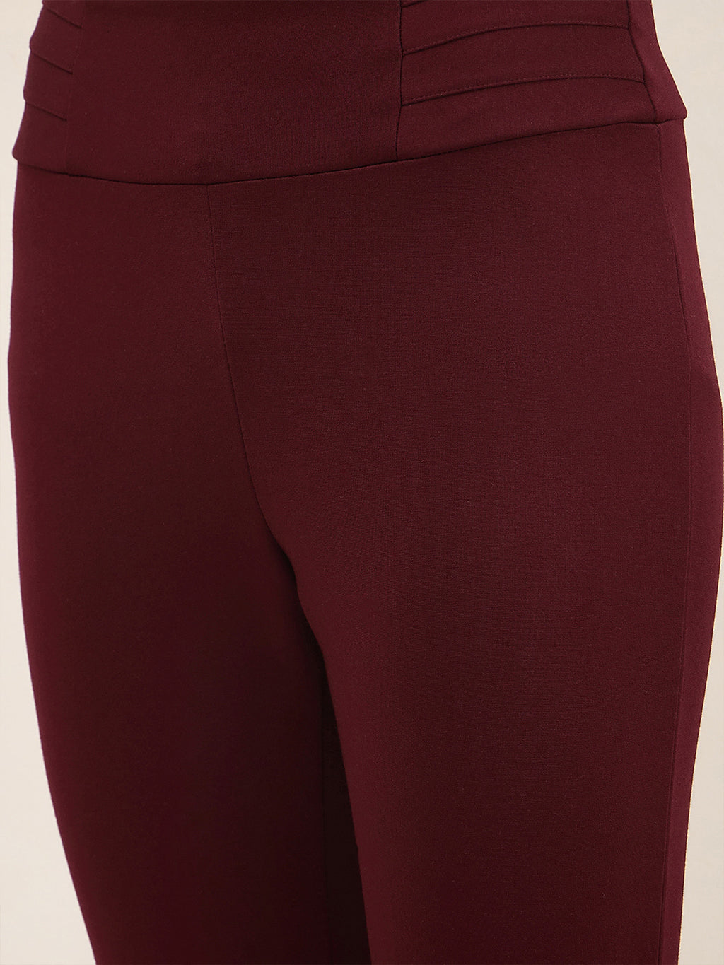 Burgundy Roma Slim Fit Jeggings