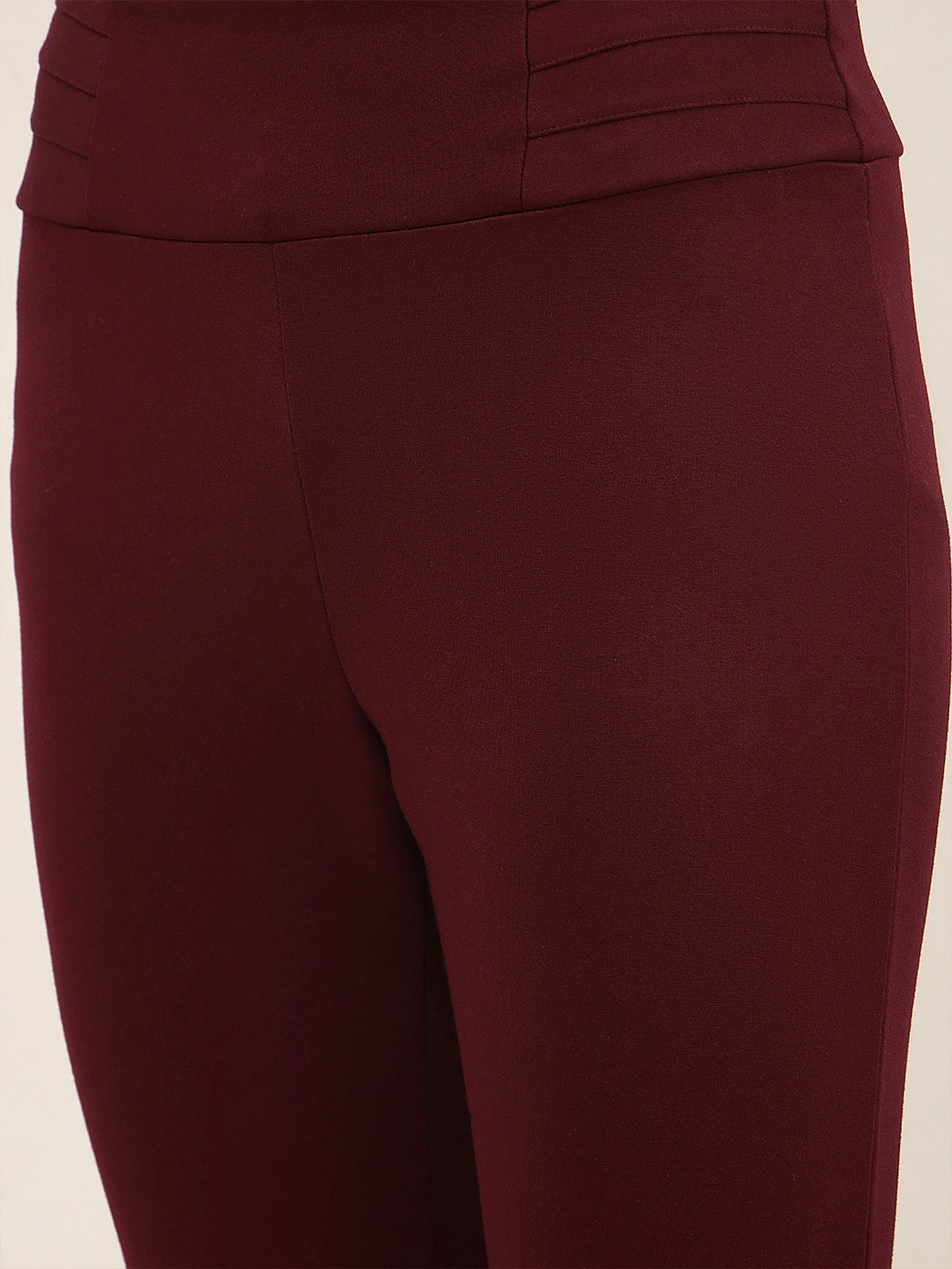 Burgundy Roma Slim Fit Jeggings