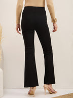 Black Roma Bellbottom Jeggings
