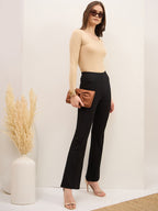 Black Roma Bellbottom Jeggings