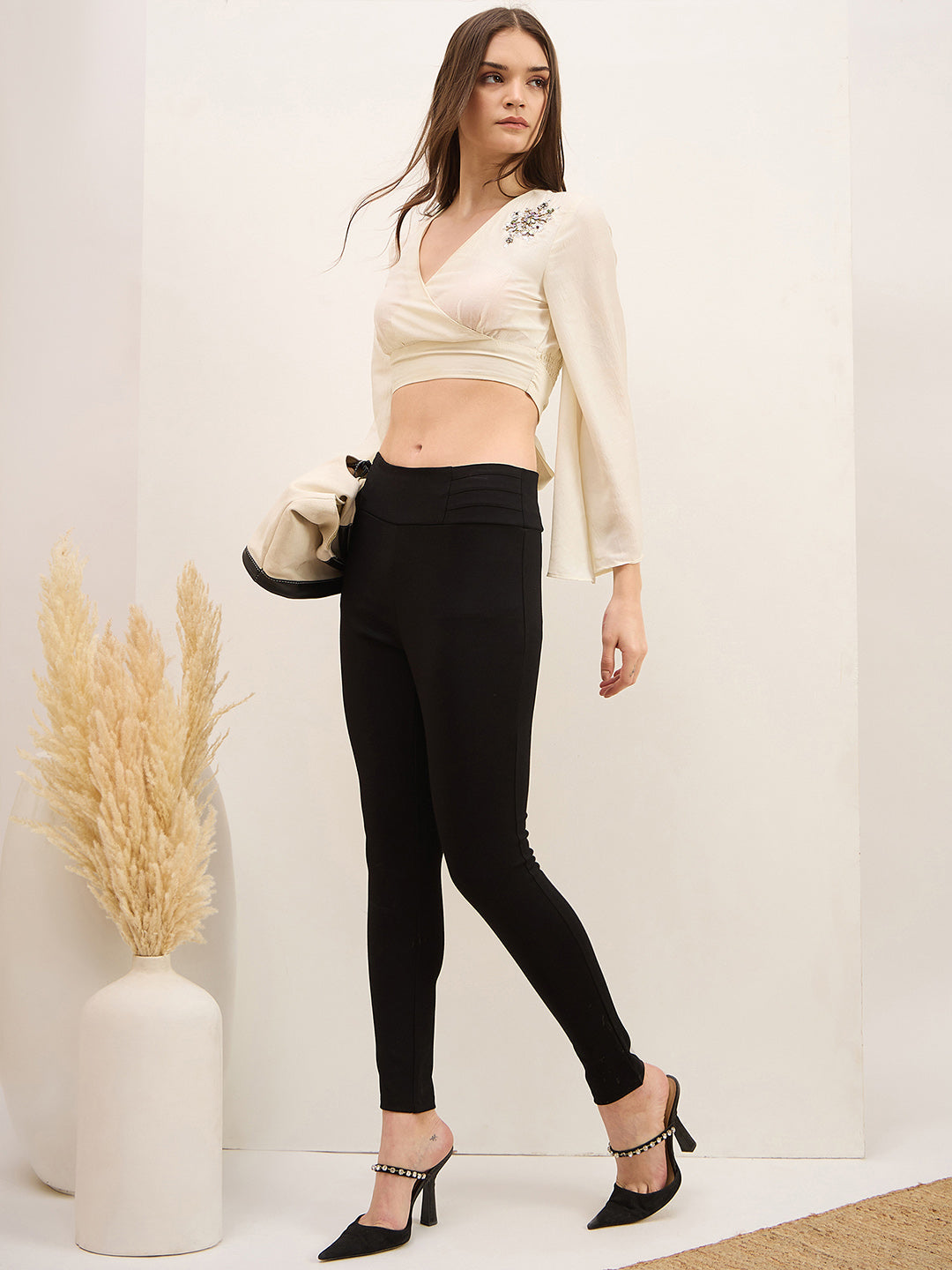 Black Roma Slim Fit Jeggings